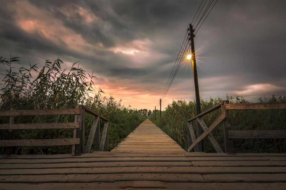 جاهای دیدنی زیباکنار پل چوبی کیانشهر
